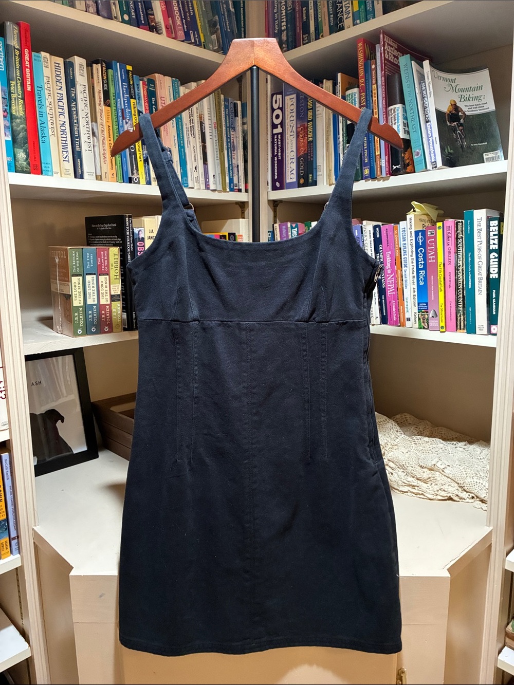 BDG Urban Outfitters Black Denim Mini Dress Size Medium